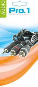 Enzo pro-1 audio 3,5 jack stereo ->2 tulp male 5 meter 9201805