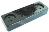 Enzo tafelcontactdoos 4v langwerpig zwart 6871160