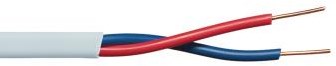 Enzo thermostaat kabel 2x0.6 qmm wit rond massief - 1381638
