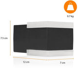 Enzo wandlamp | zwart | vierkant | 8w led | ip44 3000k | smartwares ool-50020 - a5019020