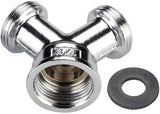 Enzo wpro y stuk chroom, 2 toevoerslangen 1 watertoevoer - 1400238