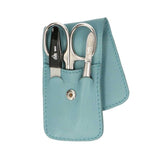 Erbe Solingen 3-teiliges Maniküre-Etui mit Druckknopfverschluss hellblau (erbe9203)