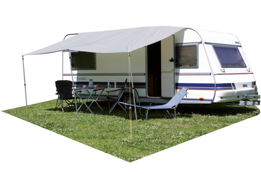 Eurotrail Luifel Caravan 300 x 240 cm Polyestergrau 2 Sticks