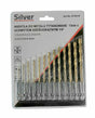 Silver boorwerk wit set 13szt. hex-hendel 1 4