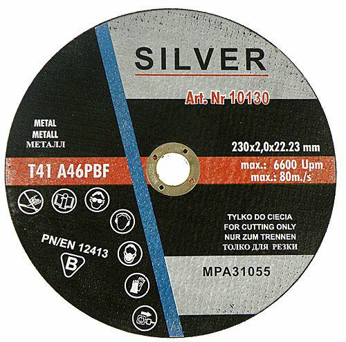 Silver metalen schild 230*2,0mm .