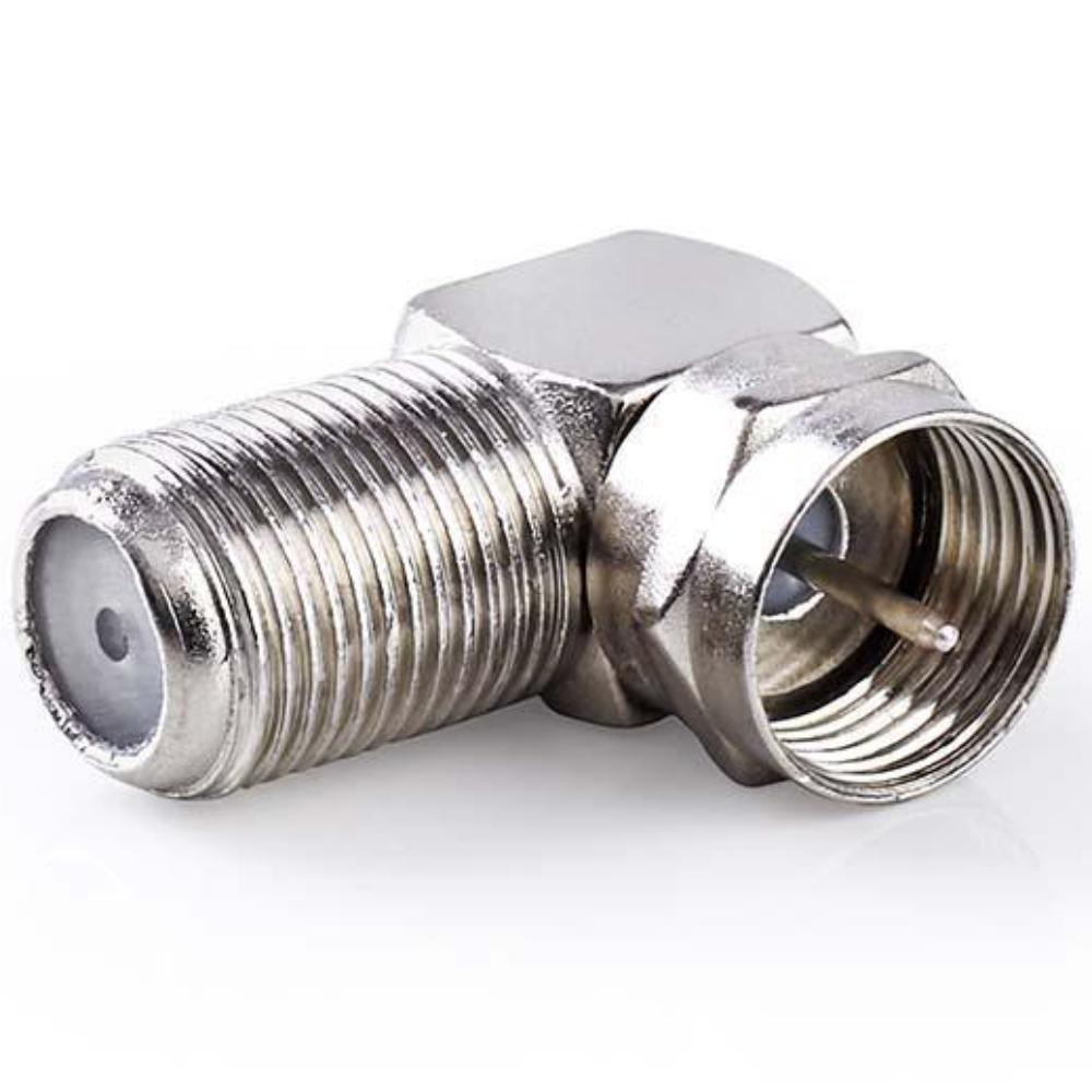 Nedis Satelliten- und Antennenadapter | f-männlich zu f-weiblich | 90° abgewinkelt | 10 Stück | 1 Stück - csgp41942me csgp41942me