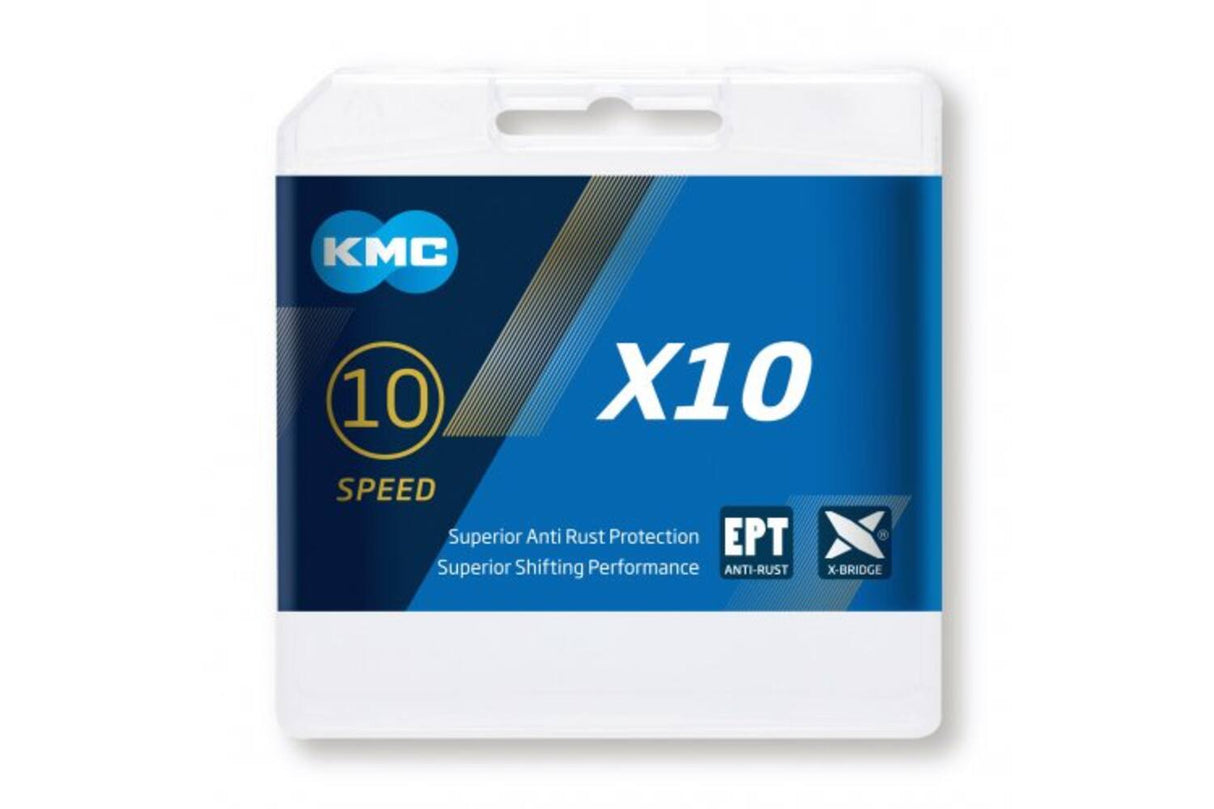 Catena della bicicletta KMC X10 EPT 114, 10 velocità, 5,88 mm, argento