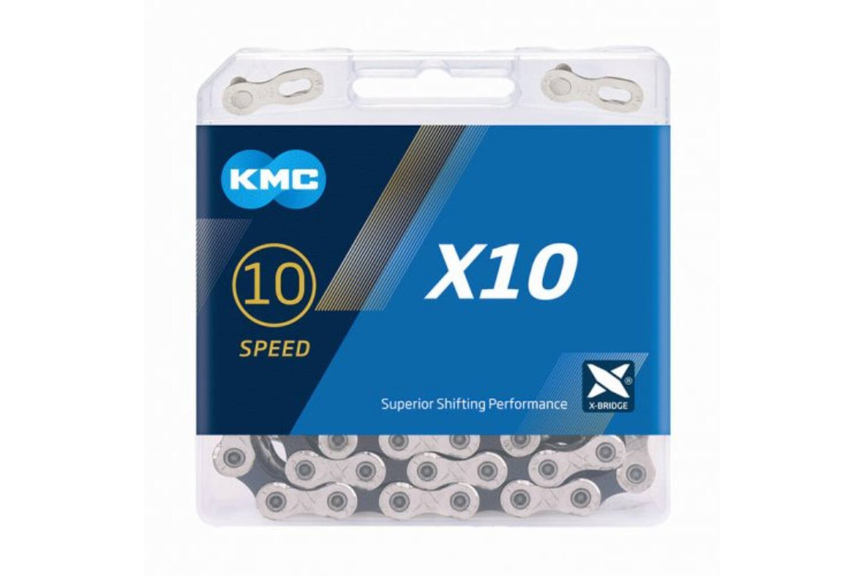 KMC X10 Bicycle Chain 122 Silver Silver Black