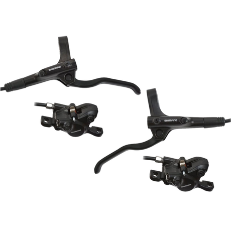 Shimano hydraulische schijfremset mt200 voor- en achterzijde - zonder remschijf - zwart