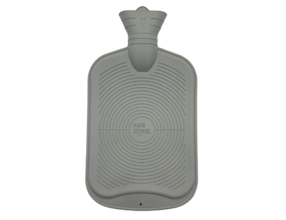 Fairzone Wärmflasche aus Naturkautschuk – FSC – 2 l – Grau