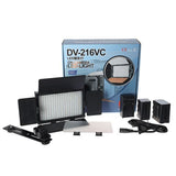 Falcon Eyes Bi-Color LED Lamp Set Dimbaar DV-216VC-K2 incl. Accu