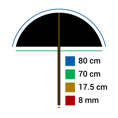 Falcon Eyes Flutsparaplu Ur-32T Difffuus blanc 80 cm