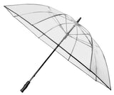 Falcone Regenschirm 120 cm Polyester transparent schwarz