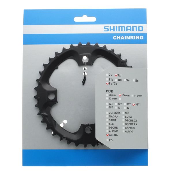 Shimano FC-M361 Kettentop 38T 104 mm 7-8 Geschwindigkeit schwarz