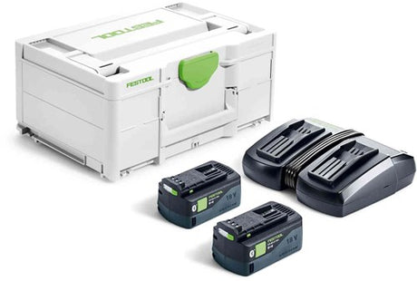 Festool sys 18v 2x5.0 tcl 6 duo | Energieset 18V im Systainer (2x 5,0Ah Akku + TCL 6 Duo Ladegerät) - 577707