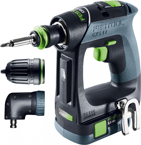 Festool CXS 12 2,5 Set | Akku-Bohrschrauber 12 V im Systainer (2x 2,5 Ah Akku + TCL 6 Schnellladegerät) – 576865