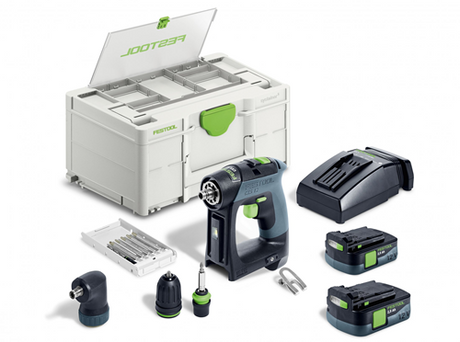 Festool CXS 12 2,5 Set | Akku-Bohrschrauber 12 V im Systainer (2x 2,5 Ah Akku + TCL 6 Schnellladegerät) – 576865