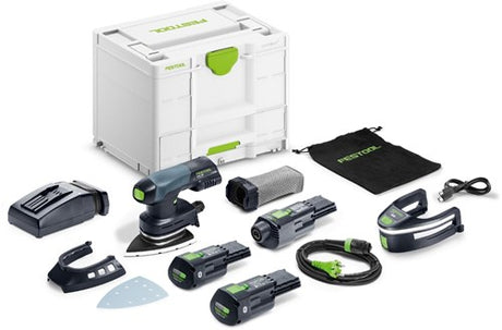 Festool dtsc 400 3.0 i-set | Akku-Deltaschleifer 18 V im Systainer Sys3-Combi M 287 (2 x 3,0 Ah Akku + TCL 6 Schnellladegerät) – 578851