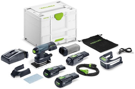 Festool RTSC 400 3.0 i-Set | Akku Exzenterschleifer 18V im Systainer (2x 3,0Ah Akku + TCL 6 Schnellladegerät) - 578934
