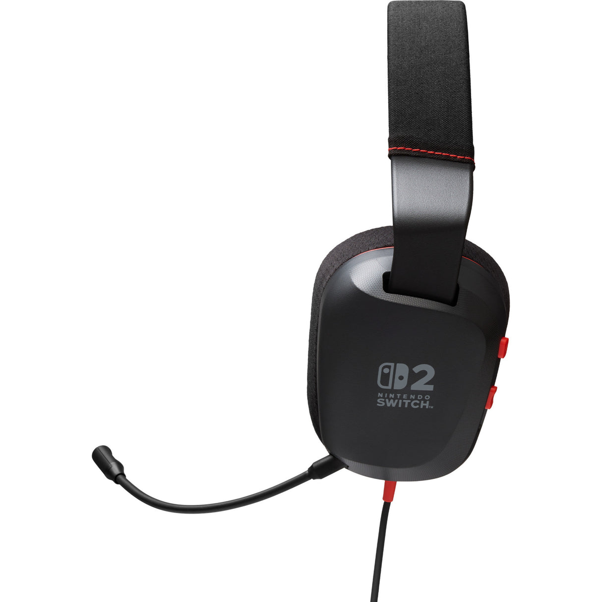 Powera kabelgebundenes Stereo-Headset für Nintendo Switch 2 Over-Ear-Gaming-Headset (schwarz rot, Nintendo Switch 2, Nintendo Switch – OLED-Modell, Nintendo Switch, Nintendo Switch Lite)
