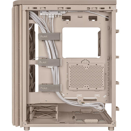 Asus Proart Pa401 Wood Edition – Mesh-Panel-Midi-Tower-Gehäuse (beige Holzfarbe | 2x USB-A | 1x USB-C)