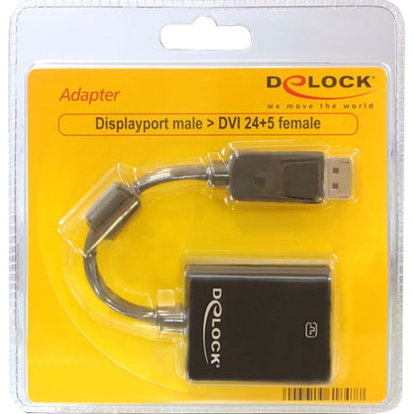 Delock Displayport auf DVI-i Adapter (schwarz, 0,12 Meter, passiv)