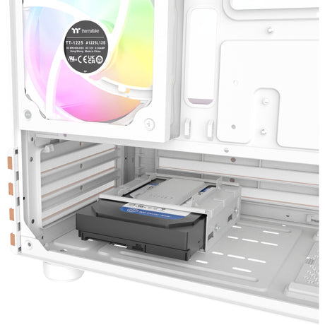 Thermaltake View 170 WS ArGB Mini-Tower-Gehäuse (weiße Holzfarbe | 2x USB-A | RGB | gehärtetes Glas)