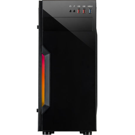 Inter-Tech B-42 RGB Midi-Tower-Gehäuse (schwarz | 3x USB-A | RGB | Fenster)
