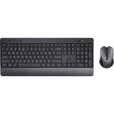 Trust Trezo Comfort kabelloses Tastatur- und Mausset, Desktop-Set (schwarz, US-Layout (QWERTY), 100 %)