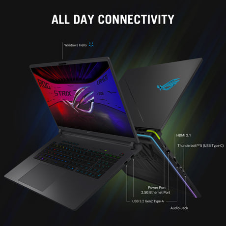 Asus ROG Strix G18 G815LR-S9103W 18 Copilot+ Gaming Laptop (Schwarz Grau | Core Ultra 9 275HX | RTX 5070 Ti | 32 GB | 2 TB SSD)