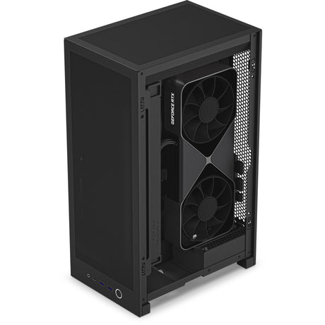 Nzxt h2 flow Mini-Tower-Gehäuse (schwarz | 2x USB-A | 1x USB-C | gehärtetes Glas)
