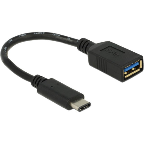 Delock Superspeed USB-C 3.1, Gen 1 Stecker > USB-A Buchse Adapter (schwarz, 0,15 Meter)