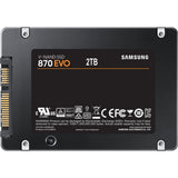 Samsung mz-77e2t0b 870 evo SSD, 2 TB, 2,5, SATA3, 6 Gbit/s, 3D V-NAND, 560 550 MB s, 512 MB DDR4