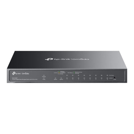 Tp-Link Omada ES210GMP 10-Port-Gigabit-Easy-Managed-Switch (schwarz, 8x PoE+, 1x Gigabit SFP)