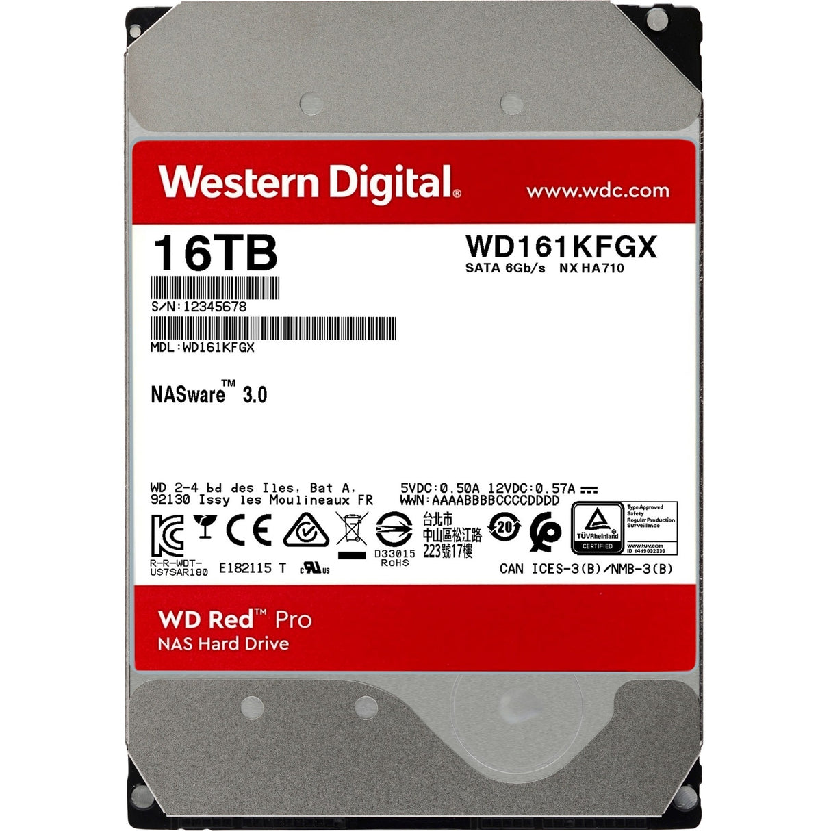 WD Red Pro 16 TB Festplatte (161kfgx, SATA 600, 24 7, AF)