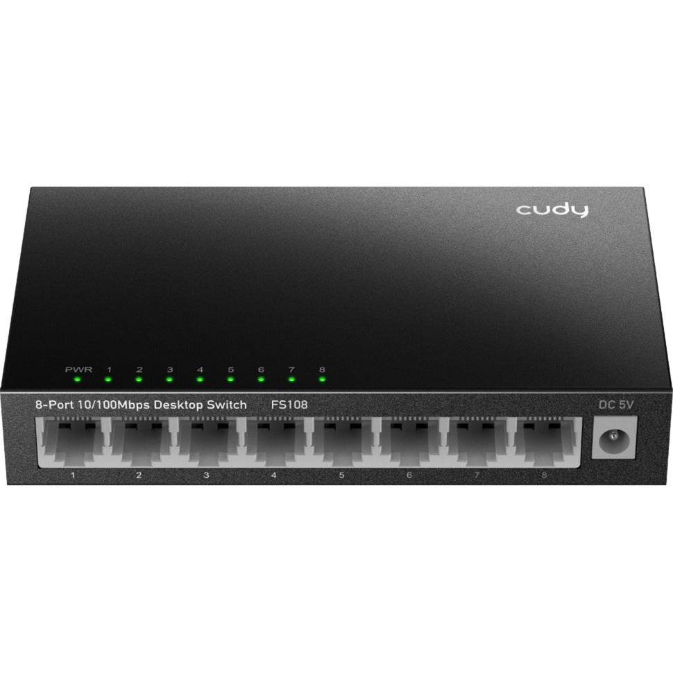 Cudy 8-Port 10 100 Mbit/s Desktop-Switch (schwarz)