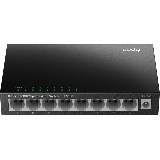 Cudy 8-Port 10 100 Mbit/s Desktop-Switch (schwarz)