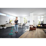 Leifheit Picobello Bodenwischer S Micro Duo mit Stiel – 27 cm Wischbreite – Türkis – Grau