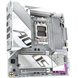 Gigabyte b850m aorus elite wifi6e ice socket am5 moederbord (zilver wit, raid, 2,5gb-lan, wi-fi 6e, bt, sound, µatx)