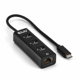 Club 3d usb-c 5 gbps naar 3 poorten usb type-a-hub met gigabit ethernet adapter (zwart)