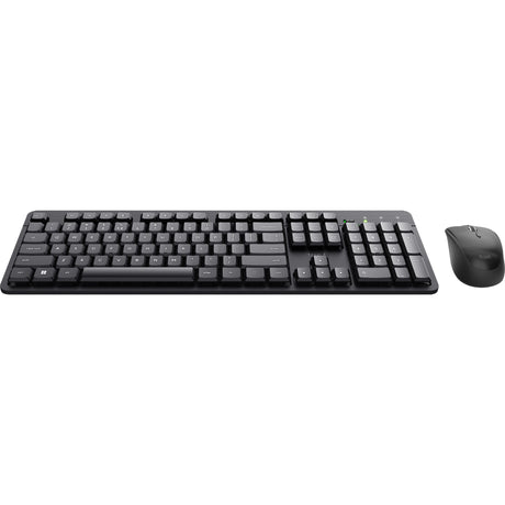 Trust Ody II Silent Wireless Tastatur- und Mausset Desktop-Set (schwarz, US-Layout (QWERTY), Membran, 100 %, 800 dpi – 1.600 dpi)