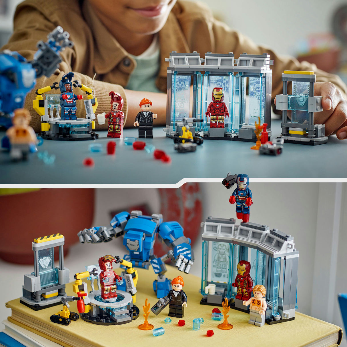 Lego 76315 Superhelden Marvel Iron Mans Labor: Rüstungsraum