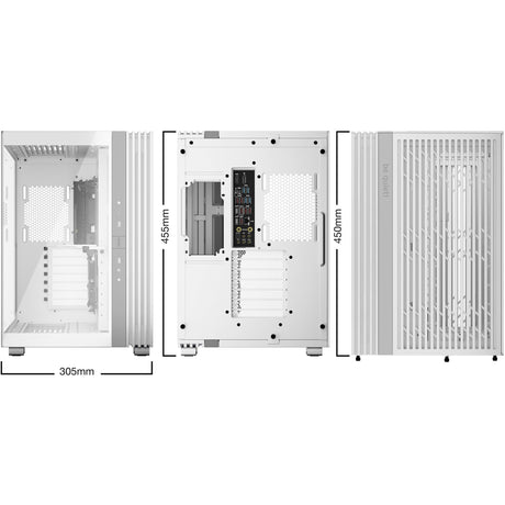 Ruhig sein! Light Base 600 dx Midi-Tower-Gehäuse (weiß | 2x USB-A | 1x USB-C | RGB | gehärtetes Glas)