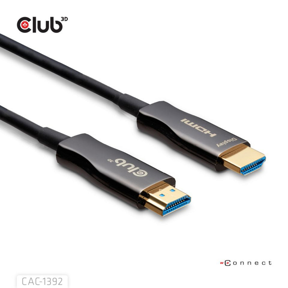 Club 3d hdmi hybride aoc kabel 8k60hz 4k120hz 30m (zwart)