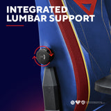 Trust gxt 721sm ruya pro superman gaming stoel (blauw rood)