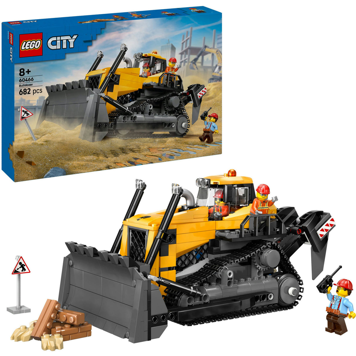 Lego City 60466 Gelber Bulldozer