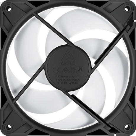 Arctic P12 Pro Reverse A-RGB Gehäuselüfter (schwarz, 3 Stück, 120 x 120 x 27 mm, PWM)
