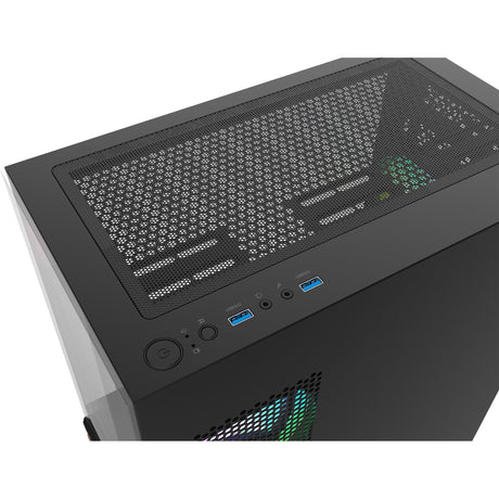 Thermaltake View 170 WS ArGB Mini-Tower-Gehäuse (schwarze Holzfarbe | 2x USB-A | RGB | Fenster)