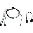 Alphacool digitales RGB-LED-Y-Kabel 3-Wege mit JST-Stecker (schwarz, 60 cm)