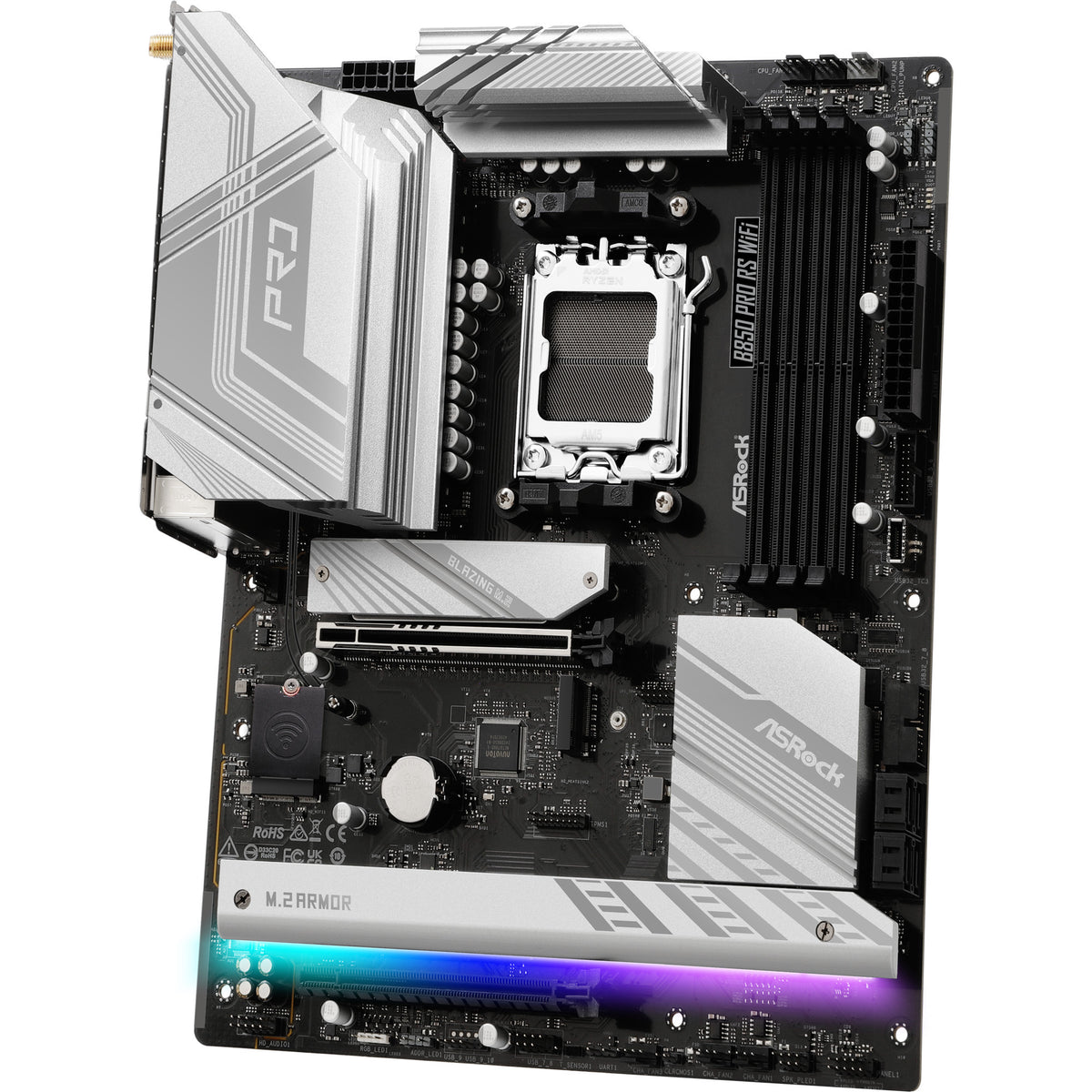 Asrock B850 Pro RS WiFi Sockel AM5 Mainboard (RAID, 2,5GB-LAN, WLAN, BT, Sound, ATX)